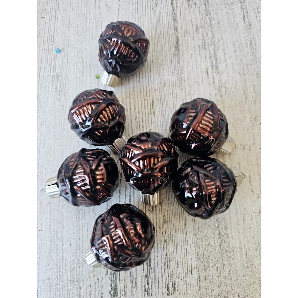 Brown mini brown ball ornament set Xmas tree lot